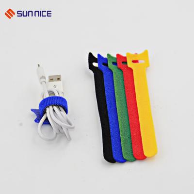 China High Temperature Colorful Hook and Loop Carry Wire Cable Ties Reusable Self-locking Wristband Resistant+ Antistatic+Eco-Friendly+Waterproof for sale