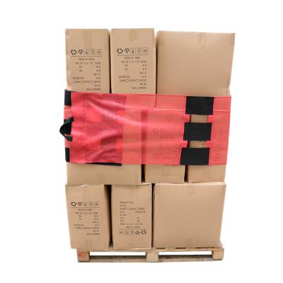 China Hot Selling Single Faced Pallet Wrap Red Reusable Stretch Film With Hook Loop Straps for sale