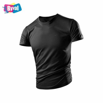 China Anti-Shrink Hot Selling 100% Cheap T-shirt Cheap Men's High Quality Polyester Shorts Sleeve Anti-Shrink T-Shirt Custom Wholesale for sale