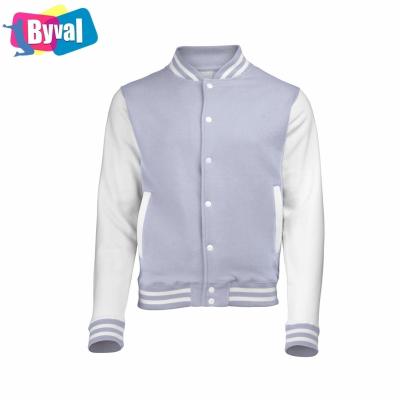 China QUICK DRY custom design fashion men's Moq Byval stockings satin baseball jackets cotton/polyester varsity baseball uniform jacket for sale