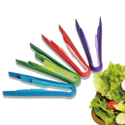 China Coloful Sustainable Bread Tongs Set Food Grade Plastic Tong For Children for sale