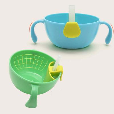 China Yongli BPA Free Baby Tableware Set Plastic Baby Cup Has Straws Cereal Bowls Toddler Bowl for sale