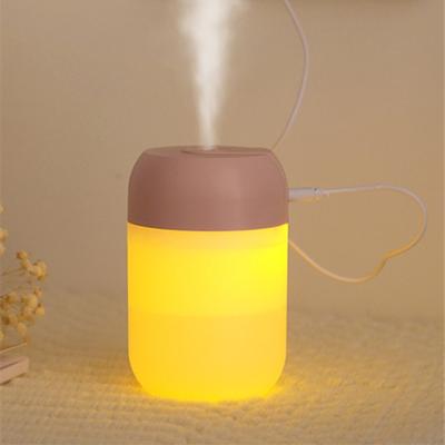 China Bedroom Fogger Mist Maker Diffuser Humidify Ultrasonic Night Light Mini USB Electric Air Personal Colorful Led Mini Humidifier en venta