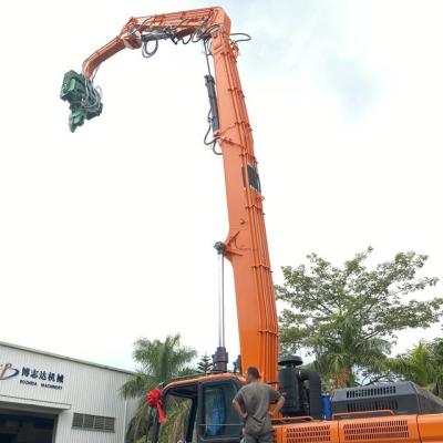 China Excavator Excavator Sheet Piling Boom Long Arm Customized Construction Machinery Parts for sale