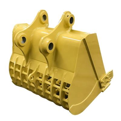 China Excavator Parts Customized Solid Structure Excavator Rock Skeleton Bucket For CAT Caterpillar Excavator Bucket Parts For Stone Excavator for sale