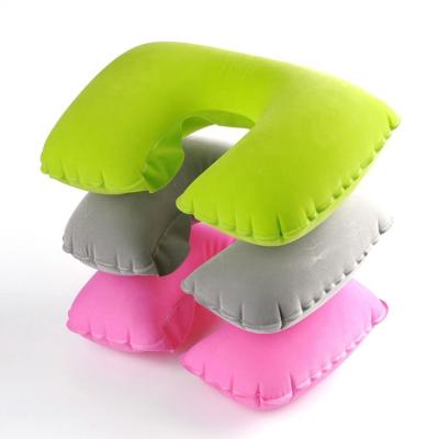 China Eco - Friendly Inflatable Custom U Shape Inflatable Travel Neck Pillow for sale