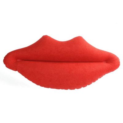 China Lip Shaped PVC Inflation Bath And Therapy Towel Pillow With Sucker for sale