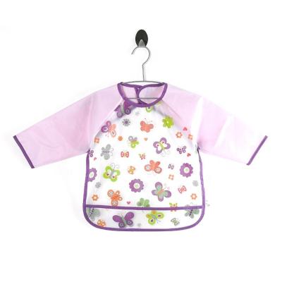 China Large Waterproof Baby Bib Washable Long Sleeve Feeding Bib for sale