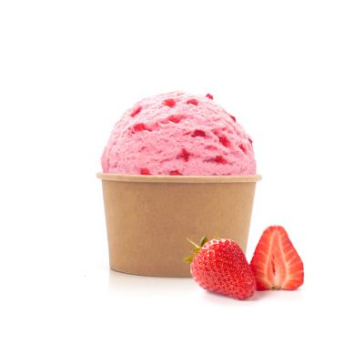 China 7oz Kraft Paper Food Container Disposable Single Wall Ice Cream Cup for sale