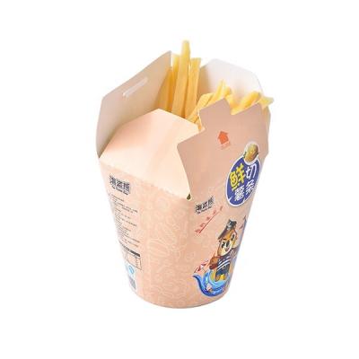 China Disposable Custom Logo Paper Cup Food Container Pasta Noodle Takeaway Packaging Box for sale