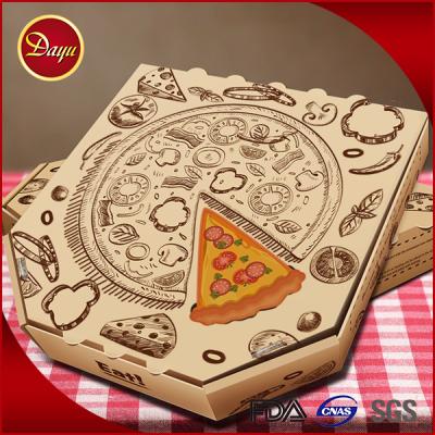 China Food Grade Disposable Customized Pizza Box Takeout Carton With Logo for sale