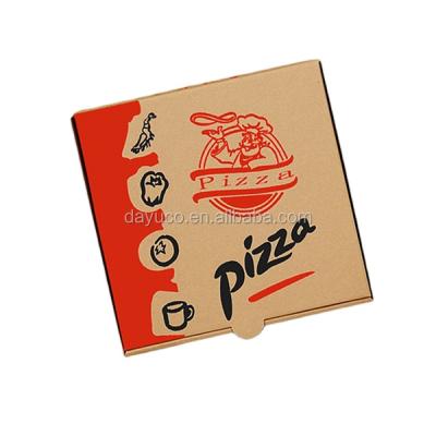 China Factory Custom Logo Disposable 16 Inch Rectangular Cardboard Pizza Packing Box for sale