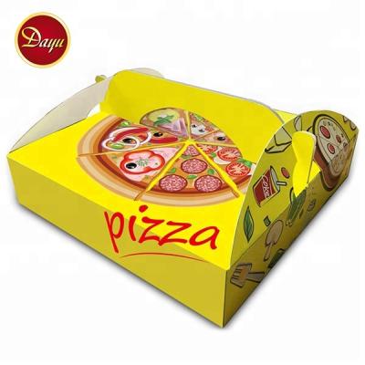 China Custom Disposable Different Size Logo Printing Cartoon Paper Pizza Box Carrier for sale