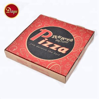 China Disposable Personalized Custom Cheap Corrugated Cardboard Pizza Food Delivery Boxes for sale