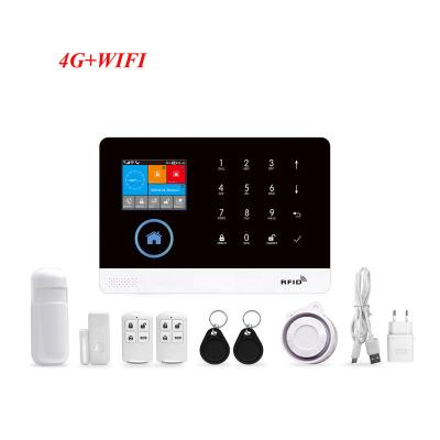 China Danwish 4G WIFI Home Security Alarm System for Tuya Smart Life APP with Motion Sensor Detector Works with Alexa and Google DW-AS103-4G for sale