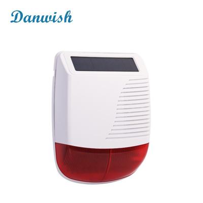 China Danwish Wireless Solar Strobe Siren 110db Waterproof 433MHz For Burglar Wifi GSM Home Alarm System DW-N520 for sale