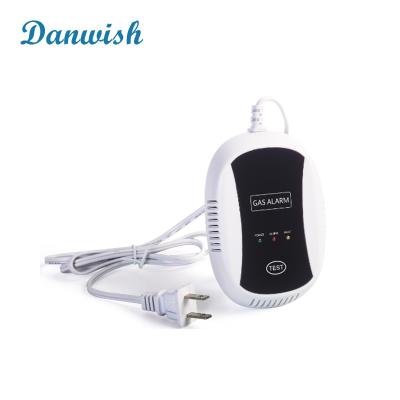 China Danwish Natural Gas Detector Alarm Wall Hanging Gas Detector Sensitive Radio Wired Sensor with DW-G209 Alarm System for sale