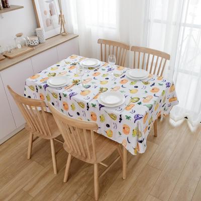 China Hotsale Halloween Pumpkin Home Decoration Table Cloth Season Sale Table Cloth Polyester Waterproof Table Cover for sale