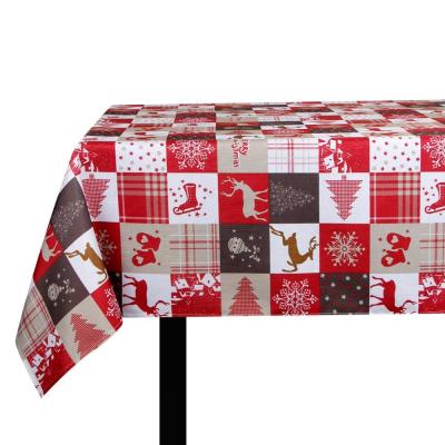 China Waterproof Christmas Table Cloth Printed Table Cloth Holiday Table Cover Polyester Waterproof Seasonal for sale