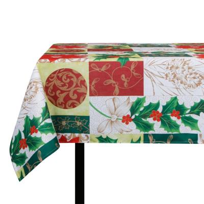 China Hotsale Christmas Cloth Table Cloth Holiday Table Cloth Oilproof Printed Waterproof Table Cover for sale