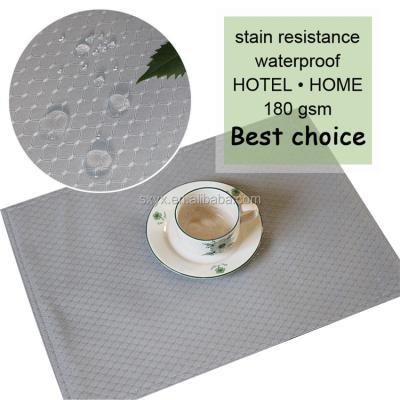 China Stocked Set of 4 Hotel Quality Waffle Fabric Table Place Mat Reversible Stain Resistant Dining Table Mat 13x19inch for sale