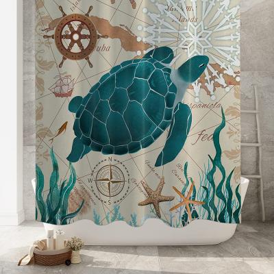 China Modern Custom Polyester Waterproof Digital Shower Curtain For Bathroom Showers And Tubs for sale