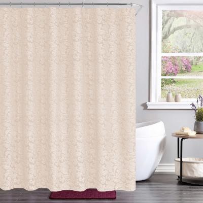 China Durable European Shower Curtain Polyester Jacquard Shower Curtain Hotel Waterproof Shower Curtain 120x200cm for sale