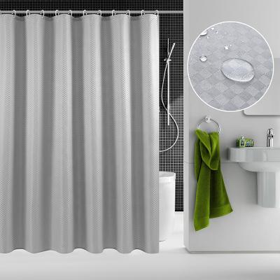 China Wholesale Viable White Classic Waterproof Fabric Hotel Shower Curtain Custom Shower Curtain 200X200CM for sale