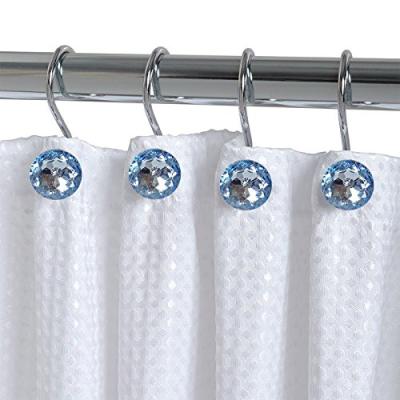 China Hang Shower Curtains Shower Curtain Hooks Shower Curtain Rings Acrylic Decorative Rolling Shower Curtain Hooks 5 Colors for sale