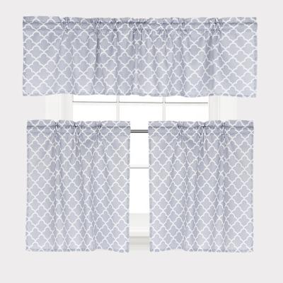 China High Quality Blackout 3 Pieces Set Kitchen Curtain Rod Pocket Curtain Printed Brand Curtain for sale