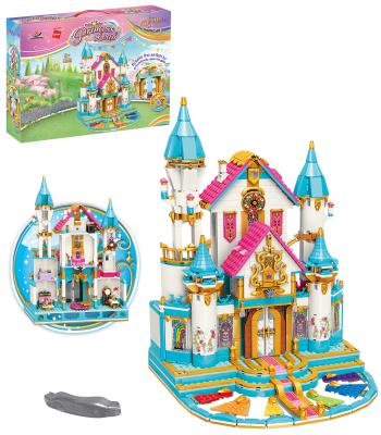 China Building Toy The STEM Building Building Block Kit Girls Princess Castle Creative Toy 1117PCS Flower Castle Building Block Learn Toys for sale