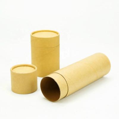 China Biodegradable Eco-Friendly Handmade Packaging Box Kraft Hollow Out Tube Round Paper Lift Up Function For Lip Balm Deodorant Cardboard Tube for sale