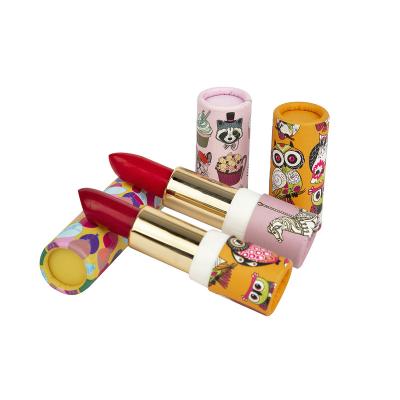 China Biodegradable cardboard tube packaging for lipstick paper tube for lip balm and lip gloss lip gloss packaging twist up tubes for sale