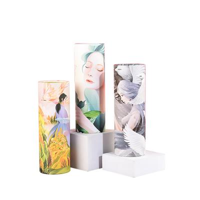 China Biodegradable Custom Eco Friendly Paperboard Gift Box Candy Packaging Cylinder Printing Paper Tube for sale