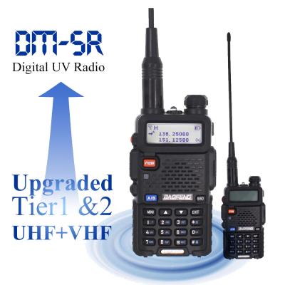 China Baofeng DM-5R Plus Analog Dual Mode UHF DMR 5W 128CH Walkie Taklie DM-5R+ FM Dual Mode VHF Digital& Radio Transceiver 2000mAh for sale