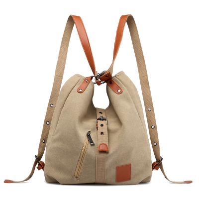 China Fashion Purse Handbag For Women Canvas Tote Bag Casual Shoulder Bag Hobos School Bag Convertible Backpack Daypacks for sale