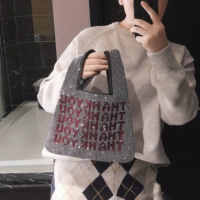 China Youth Girls Rhinestone Evening Handbag Tote Bag Women Lady Bags Party Purse Fashion Small Popular Shiny Diamonds Shopping Bag for sale