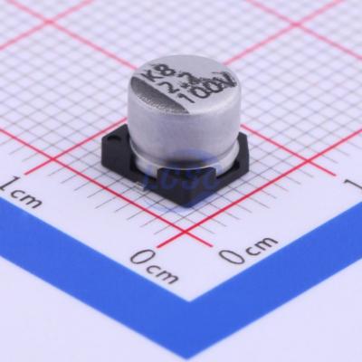 China VE-2R2M2ATR-0605 standard 6.3mm 5.3mm 100V 120% -40 ~+85 2.2uF 2000hours 85 SMD, 6.3x5.3mm aluminum electrolytic capacitors for sale