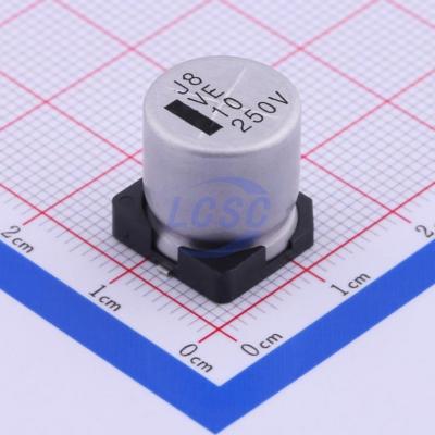 China VE-100M2ETR-1313 standard 10uF 250V 13.5mm 120% -40 ~+85 12.5mm 2000hours 85 SMD, 12.5x13.5mm aluminum electrolytic capacitors for sale