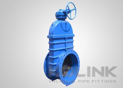 China Large Rubber Seated Gate Valve Gear Operation Ductile Iron PN10 - 25 for sale