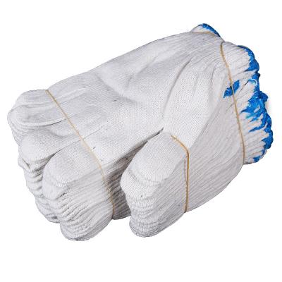 China Durable High Quality Knitted Safety Working Cotton Natural White Glove For Hand Protection for sale