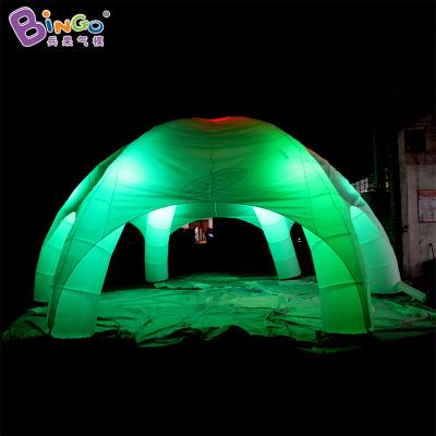 China New arrival event party dome tent 8x8x4 MH inflatable spider tent with LED lights for sale for sale