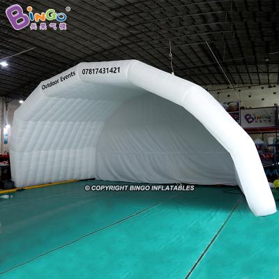 China Durable Custom 8X5.4X4.6 Meters White Inflatable Stage Tent With LOGO for sale