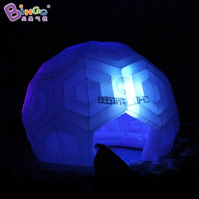 China Newly Design Inflatable Soccer Tent 6x6x4.5mH Lights Dome Tent For Event Decor for sale