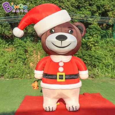 China Oxford Cloth Personalized Christmas Toys Big Inflatable Christmas Bear Yard Art Christmas Decor for sale