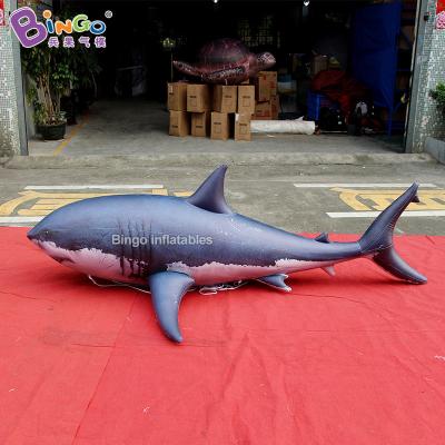 China Newest Customized 2.5 Meters Length Inflatable Air Sealed Shark For Ocean Theme Party for sale