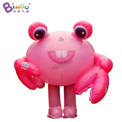 China Newest Customized Model 2x1.7x2.1mH Pink Crab Inflatable For Ocean Theme Parade for sale