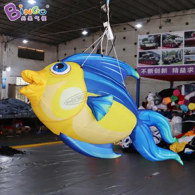 China New Style 2.2x0.85x1.05mH Event Fish Model Inflatable Fish Toys For Ocean Theme Show for sale