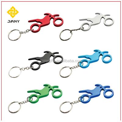 China Custom Lightweight Aluminum Alloy Beer Bottle Opener Aluminum Alloy Motorcycle Key Chain for sale