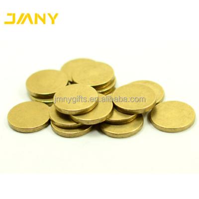 China China Customized Size Stamping Solid Brass Blank Coins Without Holes for sale